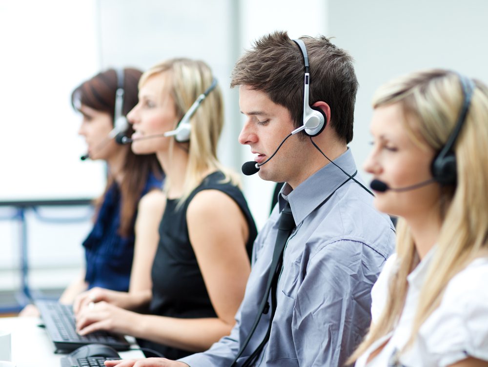 Call Center Helping Customers