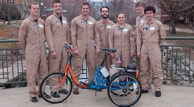 NFPA Education and Technology Foundation awarded a teaching grant to support a team of students at the University of Illinois at Urbana-Champaign compete in the Chainless Challenge