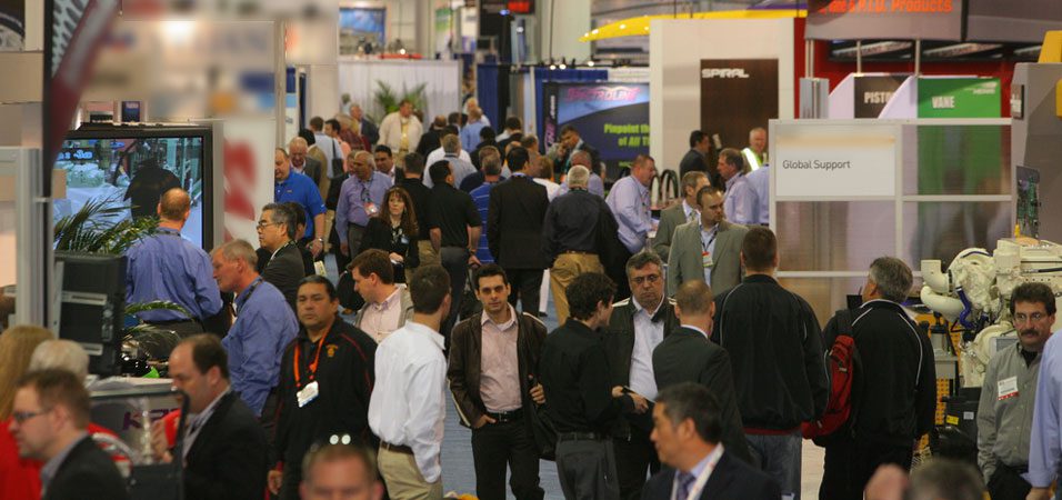 IFPE show floor with attendees