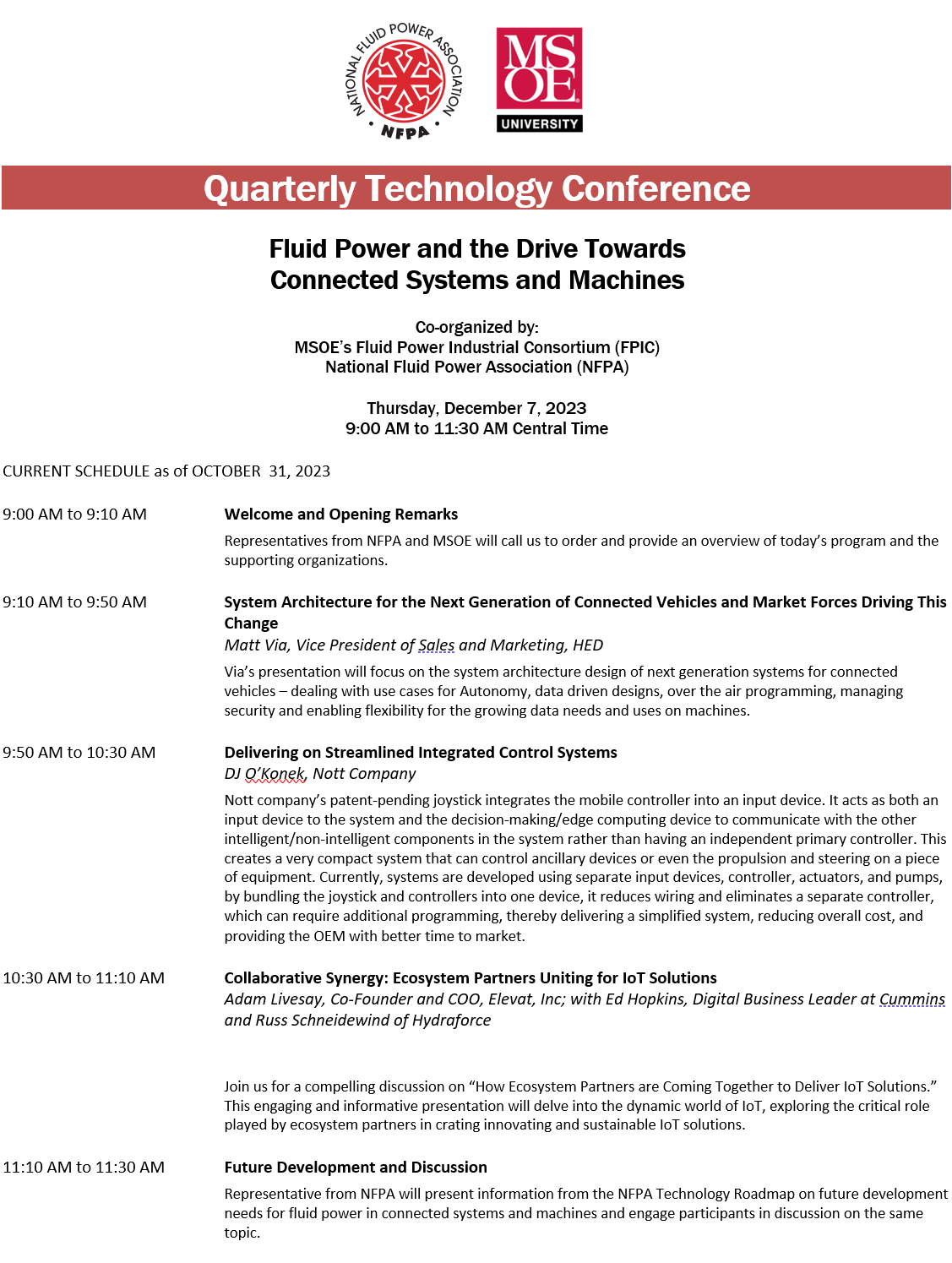 2023-10-31 15_09_26-Dec 7 2023 Quarterly Technology Conference - 2023 09 08 Schedule - Word