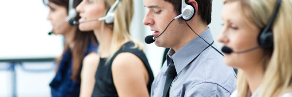 Call Center Helping Customers