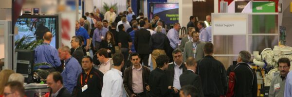 IFPE show floor with attendees